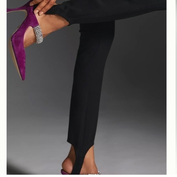 Maeve by Anthropologie Stirrup Black High Rise Riding Leggings Size 8 - Picture 2 of 12